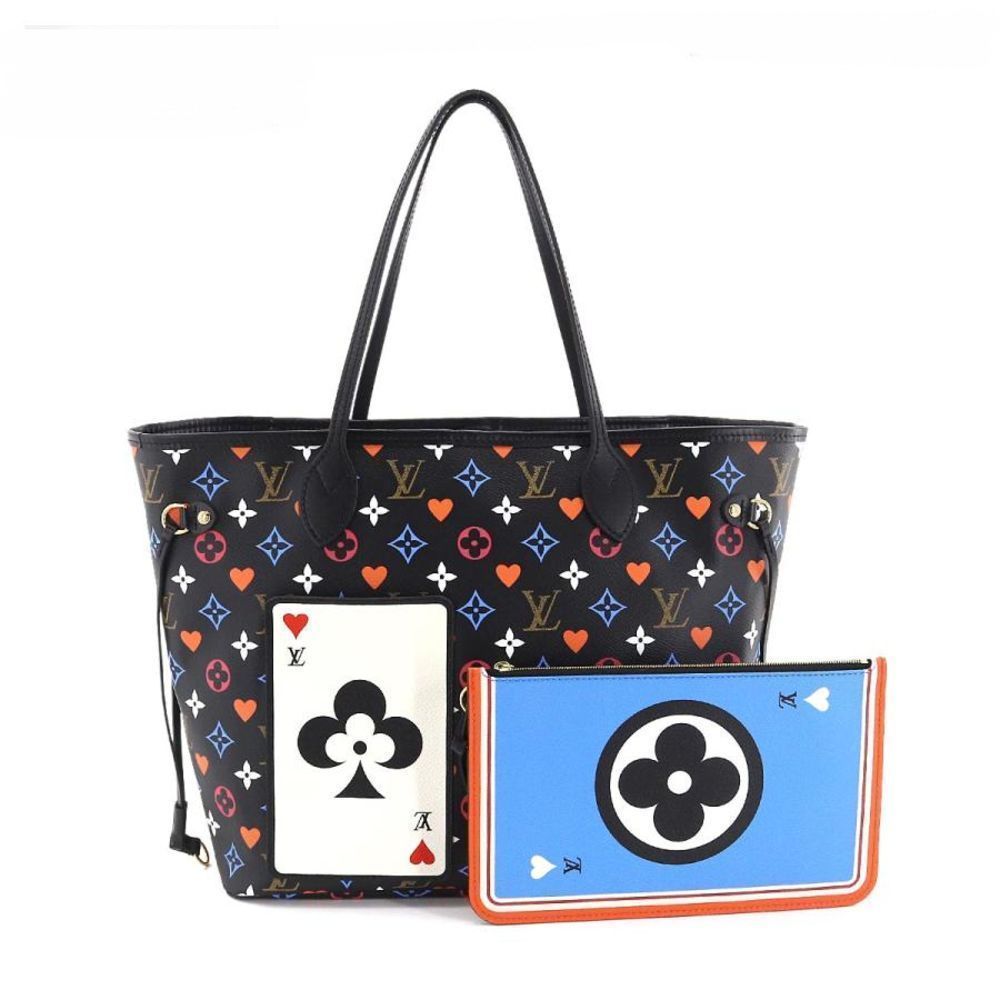 Louis Vuitton Neverfull MM Monogram Noir Game On Tote Bag Handbag